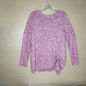 Thyme + Honey yoga‎ sweater heather maroon  medium
